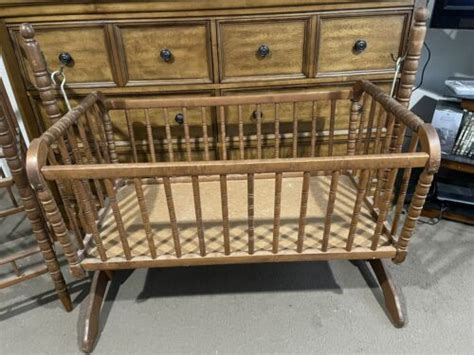 Antique Jenny Lind Cradle And Matching Changing Station Ebay