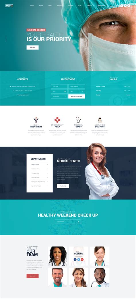 Medix Medical Clinic Html Template Modern Web Templates And