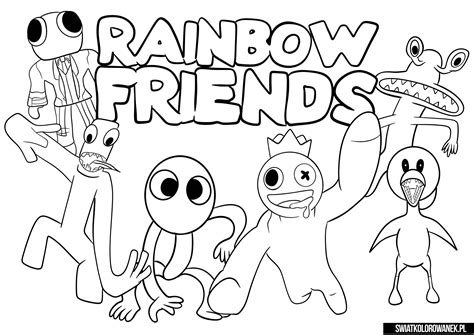 Kolorowanki Rainbow Friends Światkolorowanekpl