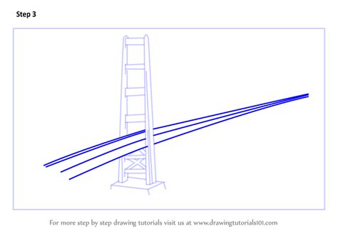 Learn How To Draw The Golden Gate Bridge Bridges Step By Step