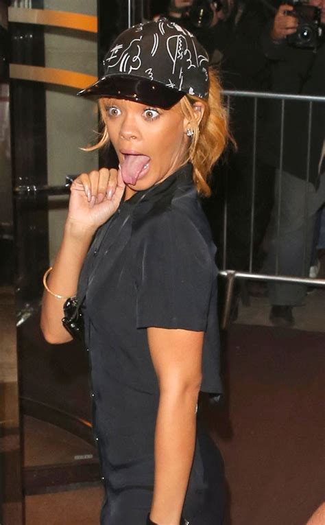 Rihanna From Stars Sticking Out Their Tongues E News