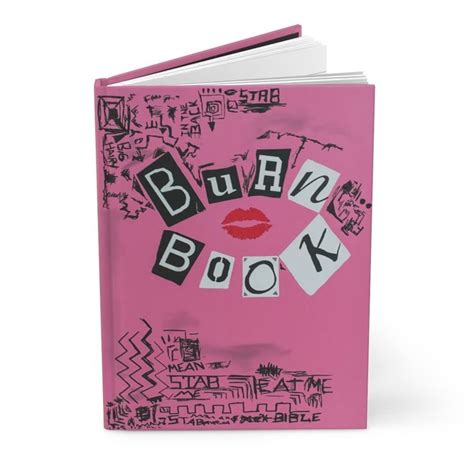 Mean Girls Burn Book Hardcover Journal 75 Lined Pages Etsy Canada