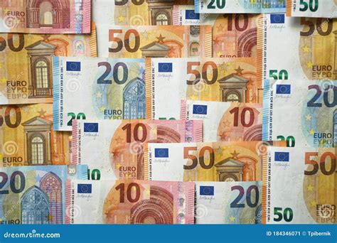European Union Money Currency Euro Different Paper Notes Stock Image