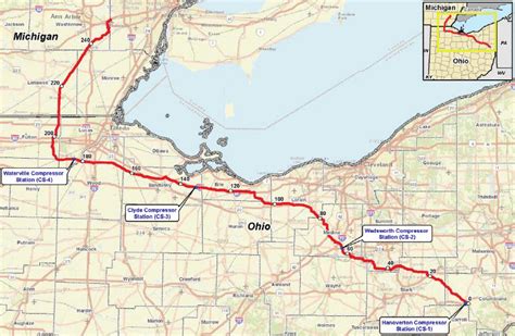 Nexus Pipeline Proposed Route This Map Shows The Proposed Mile