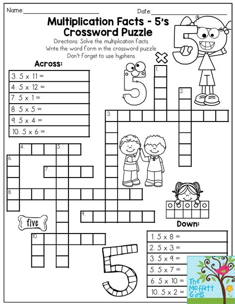 Third grade students will have fun taking this 3rd grade multiplication test. Multiplication Facts Crossword Puzzle- Third Grade ...