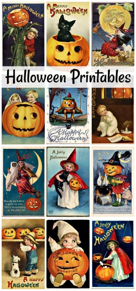 Vintage Halloween Prints 16 Spooky Printables Town And Country Living
