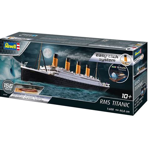 Revell Easy Click System Rms Titanic Ship Model Kit With D Iceberg