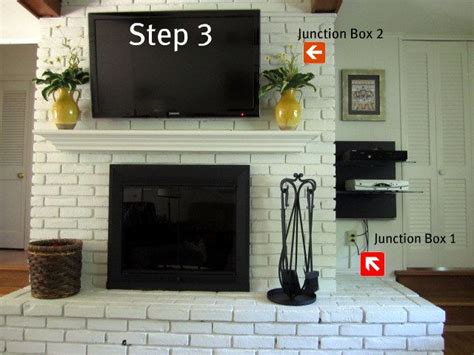 How To Mount A Tv On A Brick Fireplace Updated Brick Fireplace