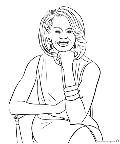 Presidents in order, chronological and numerical. Michelle Obama Coloring Page Sitting On a Chair - Free ...
