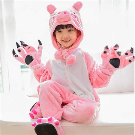 Pink Pig Onesie Pajamas For Kids Soft And Cozy Animal Costume