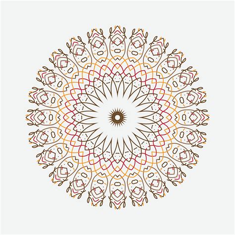 Vector Hand Drawn Doodle Mandala Ethnic Mandala With Colorful Tribal