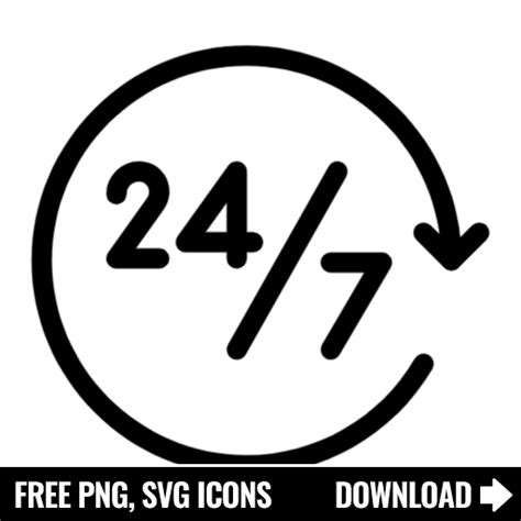 Free 24 Hours 7 Days Svg Png Icon Symbol Download Image