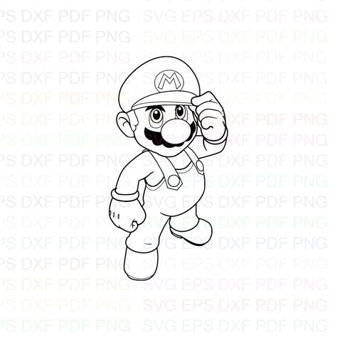 Super Mario Svg Dxf Eps Pdf Png Cricut Cutting File Vector Etsy