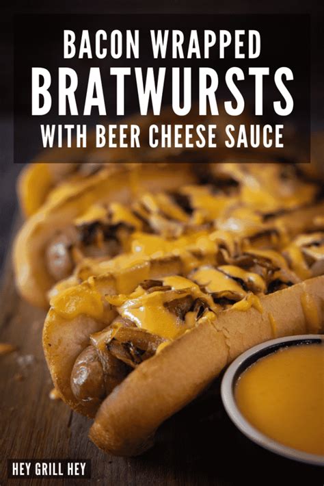 Bacon Wrapped Brats With Beer Cheese Sauce Grandmas Simple Recipes