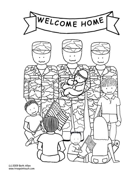Thank You Military Coloring Pages Sketch Coloring Page