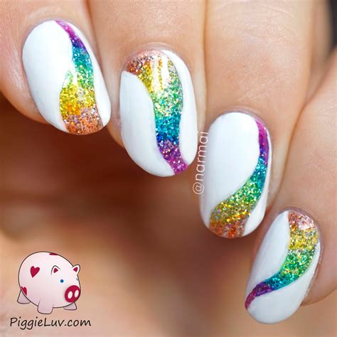 White Tip Nail Designs With Glitter