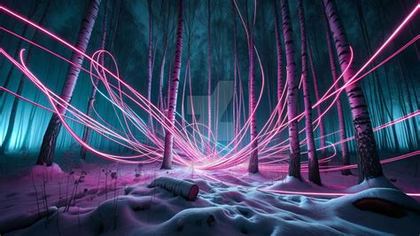 Neon Birch Forest 1 By Aestheticwallpaper On Deviantart