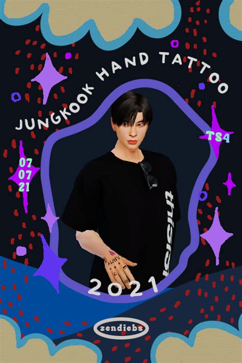 Zendiebs Jungkook Hand Tattoo Ts4 Zendiebs On Patreon In 2021 Hand