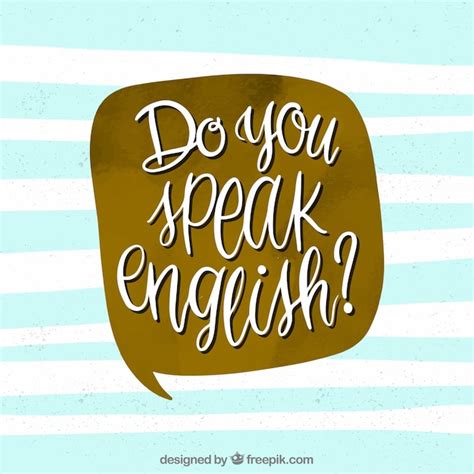 Free Vector Do You Speak English Background