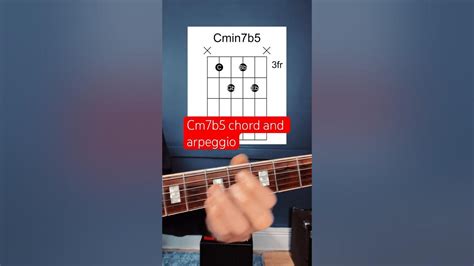 Cm7b5 Chord And Arpeggio Guitar Guitarlesson Guitarscales