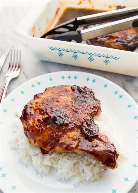Turn, and spread with remaining sauce. Baked in a Brown Sugar Sauce, these Pork Chops are a fast ...