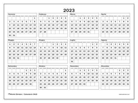 Calendario 2023 Da Stampare “34ld” Michel Zbinden It