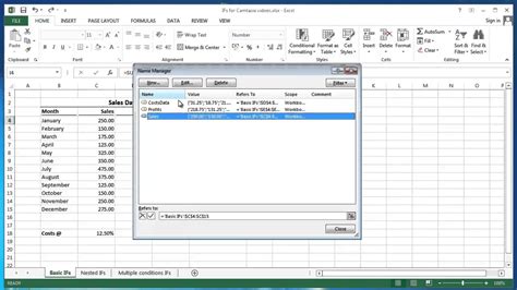 Microsoft Excel 2013 Using Named Ranges Part 3 Youtube