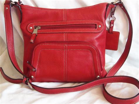 Tignanello Crossbody Pebble Leather Organizer Bag Keweenaw Bay