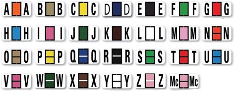 File Right Color Code Alphabet Labels Ringbook