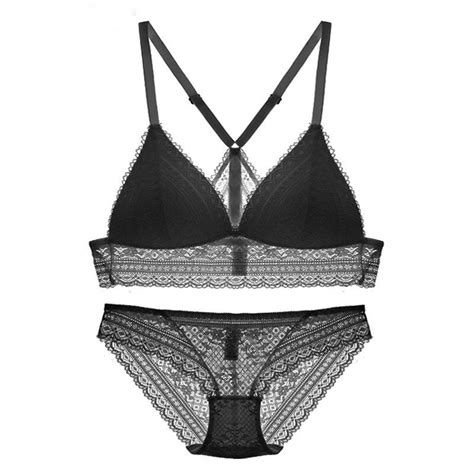 Buy Women Underwear Sexy Bra Sets Lingerie Suit For Female Push Up Lace Triangle Bra Set At