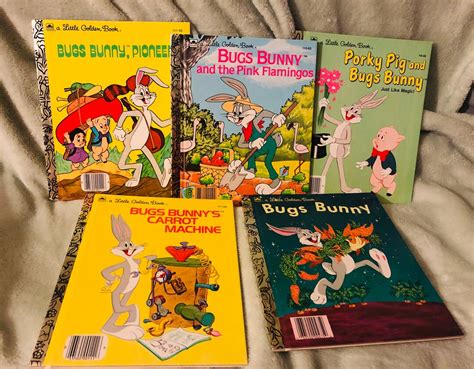 Set Of 5 Vintage Bugs Bunny Little Golden Books Etsy