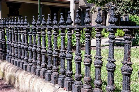 Vintage Wrought Iron Fence By Phyllis Taylor Iron Fence Wrought Iron