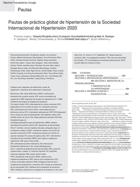 2020 International Society Of Hypertension Global2 Pdf