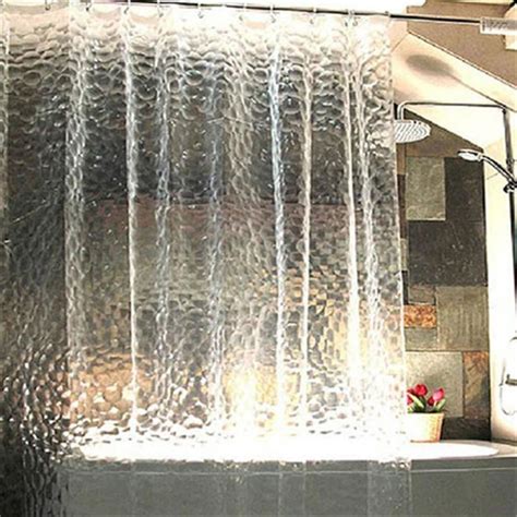 Shower Curtain EVA Translucent 3D Thickened Shower Curtains Bathroom