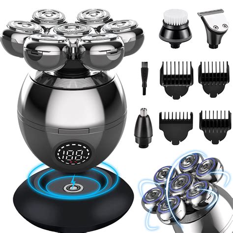 Buy 5 In 1 Electric Head Shaver For Bald Men Rotary Design Head
