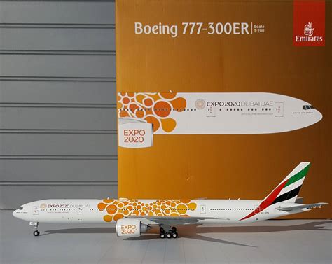 Emirates Boeing 777 300er A6 Epo Orange Expo 2020 Livery 1200 Scale