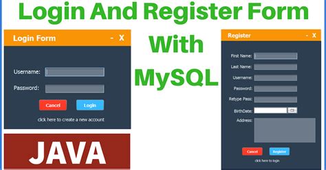 Java Login And Register Form With Mysql Database Mikrotik Hotspot