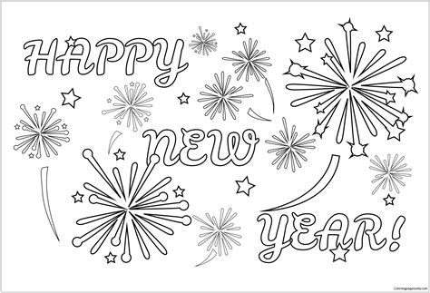 New year's day, also known as new year's day, is the first day of the year. Chinese Fireworks Coloring Page - Free Coloring Pages Online