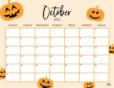 October 2022 Calendar Wallpapers Wallpaper Cave