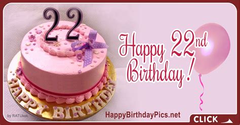 We love you so much dear granddaughter. Happy 22nd Birthday with Pink Cake : Happy Birthday