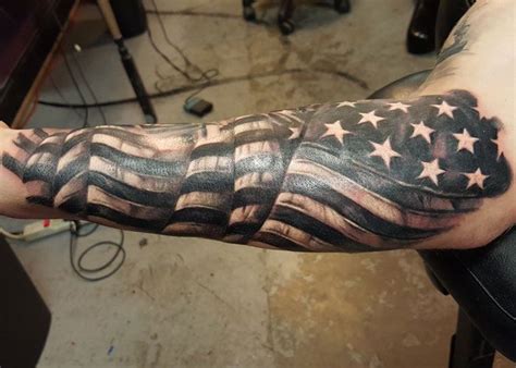 American Flag Half Sleeve Tattoos