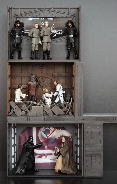 This diorama was being assembled on saturday, and grew and grew over the day. Star wars action figures display image by Waxxell on ...