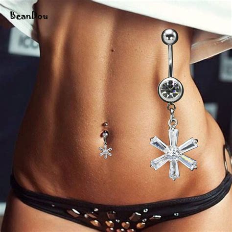 Sexy Dangle Belly Button Rings Navel Ring Piercing Surgical Steel