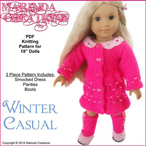 Ravelry Winter Casual For Ag And 18 Dolls Pattern By Marinda Creations