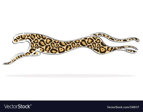 Leopard Running Royalty Free Vector Image Vectorstock