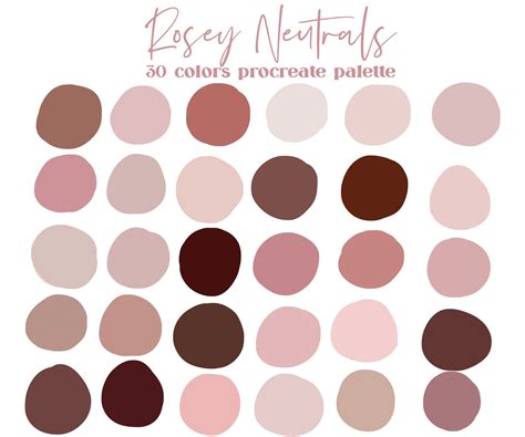 Rosey Neutrals Procreate Color Palette / Ipad Procreate | Etsy in 2020 | Color palette pink ...