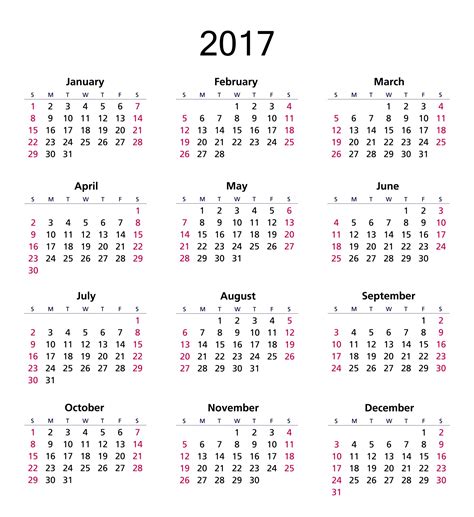 2017 Calendar Free Stock Photo Public Domain Pictures