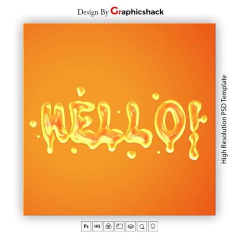 Free Liquid Text Effect Psd Template Graphic Shack