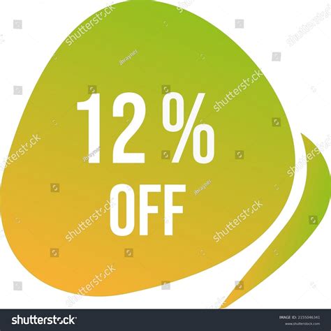 12 Percent Off Vector Green Circle Stock Vector Royalty Free
