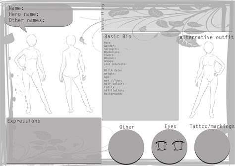 Anime Character Design Template